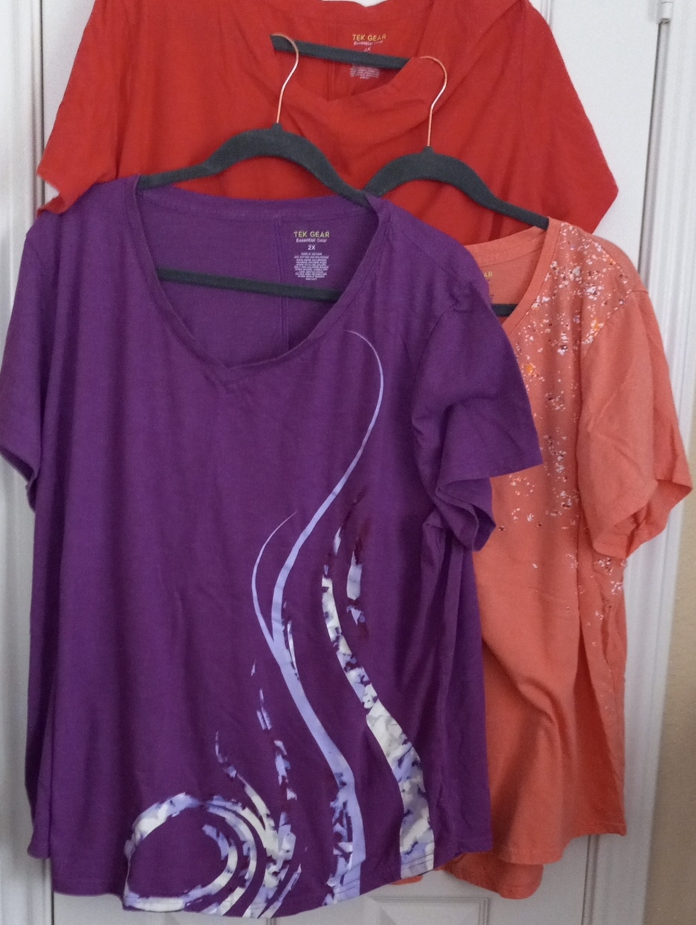 Tek Gear Set Of 3 Tshirts Short-Sleeve V-Neck Tops